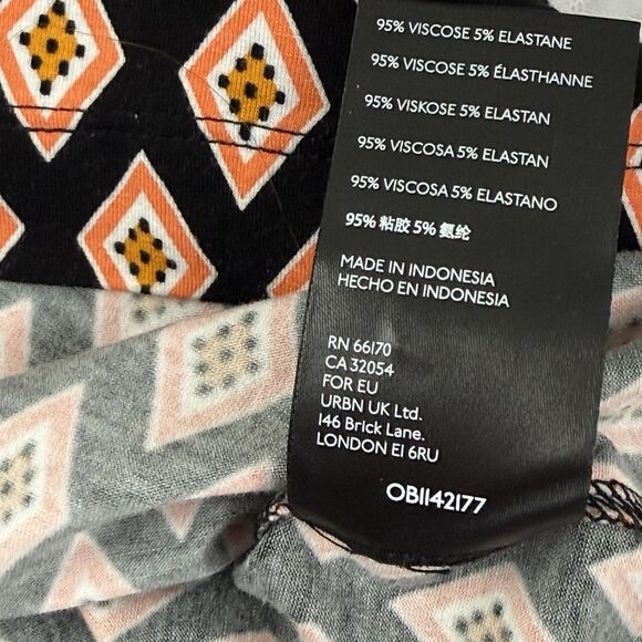 Maeve Anthropologie Madiana Knit Maxi Skirt Women Size XS Black Orange Diamond - Picture 7 of 11